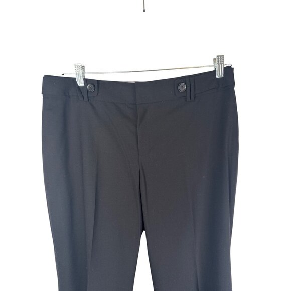 Banana Republic Size 12 Jackson Fit Stretch Black Trousers Wool Blend - Picture 4 of 13